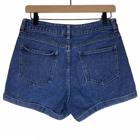 PACSUN Mom Short High Rise Waist Jean Denim Double Yoke Western Flair Size 28 - Picture 3 of 11